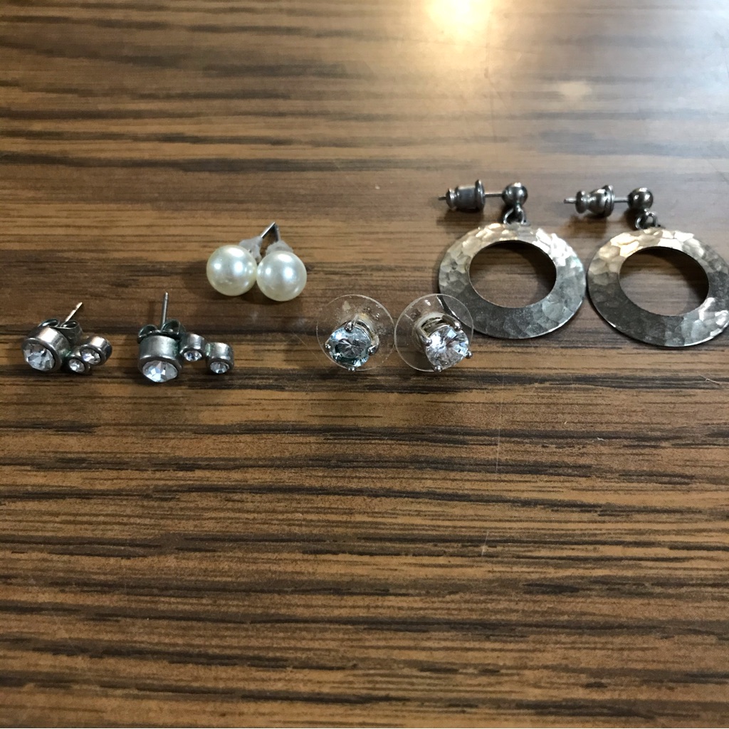 Silver Stud Earring Sets